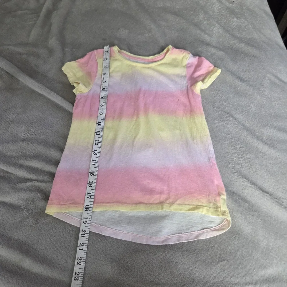 Old Navy Shirt Girls 8 Multicolor Rainbow Stripe Softest Tee Cotton Tagless